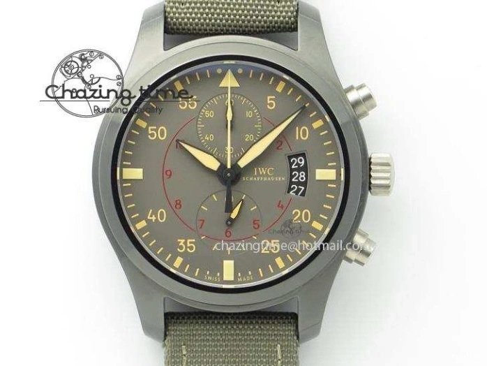 MIROTIME 0512 SunProtective Pilot Top Gun Miramar IWC388002 V6 1:1 Best Edition Ceramic Case On Nylon Strap A 7325